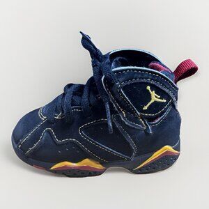 Air Jordan 7 Citrus Shoes Toddler Size 6C Baby Kids Black Red DJ2776-081